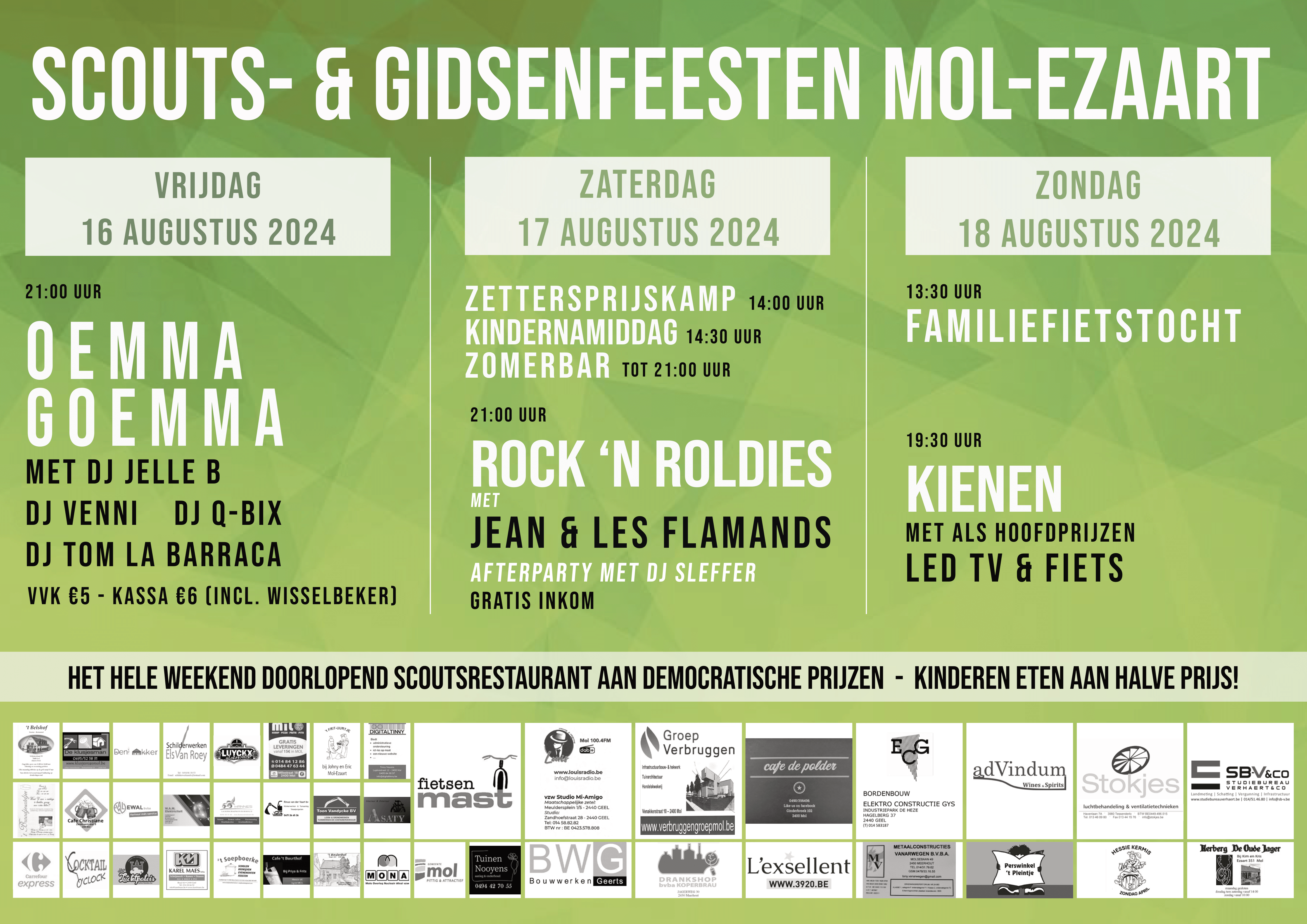 Volledig programma Scoutsfeesten