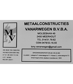 Vanarwegen Metaalconstructies